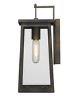 Burnished Bronze Contempo Elongated Outdoor Wall Light