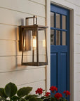 Burnished Bronze Contempo Elongated Outdoor Wall Light