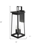 Alden 3-Light Matte Black Wall Light