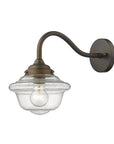 Burnished Bronze Vintage Schoolhouse Outdoor Wall Light