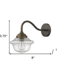 Burnished Bronze Vintage Schoolhouse Outdoor Wall Light
