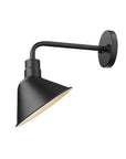 Wide Shade Matte Black LED Wall Light