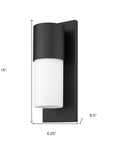 Black Frosted Dimmable Outdoor Hanging Light With Black And White Shades
