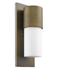 Brass And White Frosted Dimmable Outdoor Hanging Light With Brass And White Shades