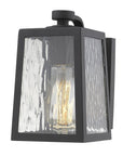 Matte Black glass panels Outdoor Wall Light
