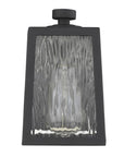 Matte Black glass panels Outdoor Wall Light