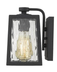 Matte Black glass panels Outdoor Wall Light