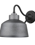 Pebbled Gray Bowl Shape Outdoor Wall Light