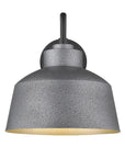 Pebbled Gray Bowl Shape Outdoor Wall Light