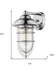 Silver Teardrop Shape Wall Sconce