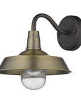 Brass Seeded Dimmable Outdoor Hanging Light With Brass Shades