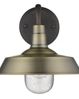 Brass Seeded Dimmable Outdoor Hanging Light With Brass Shades