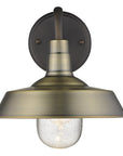 Brass Seeded Dimmable Outdoor Hanging Light With Brass Shades