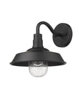 Black Seeded Dimmable Outdoor Hanging Light With Black Shades