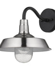 Silver Seeded Dimmable Outdoor Hanging Light With Silver Shades