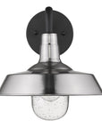 Silver Seeded Dimmable Outdoor Hanging Light With Silver Shades