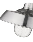 Silver Seeded Dimmable Outdoor Hanging Light With Silver Shades