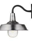 Silver Seeded Dimmable Outdoor Hanging Light With Silver Shades