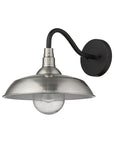 Silver And Black Seeded Dimmable Outdoor Hanging Light With Silver And Black Shades