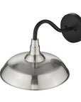 Silver And Black Seeded Dimmable Outdoor Hanging Light With Silver And Black Shades