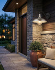 Silver And Black Seeded Dimmable Outdoor Hanging Light With Silver And Black Shades
