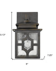 Antique Bronze Outdoor Lantern Wall Light