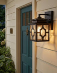 Antique Bronze Outdoor Lantern Wall Light