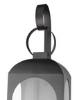 Black And Clear Two Light Transparent Dimmable Outdoor Hanging Lights With Black And Clear Shades