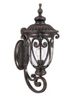 Antiqued Bronze Seeded Dimmable Outdoor Hanging Light With Antiqued Bronze Shades