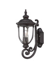 Black And Clear Seeded Dimmable Outdoor Hanging Light With Black And Clear Shades