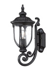 Black And Clear Seeded Dimmable Outdoor Hanging Light With Black And Clear Shades