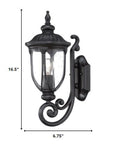 Black And Clear Seeded Dimmable Outdoor Hanging Light With Black And Clear Shades