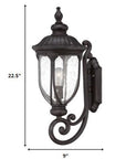 Black And Clear Seeded Dimmable Outdoor Hanging Light With Black And Clear Shades