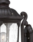 Black And Clear Seeded Dimmable Outdoor Hanging Light With Black And Clear Shades