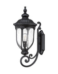 Black And Clear Seeded Dimmable Outdoor Hanging Light With Black And Clear Shades