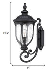 Black And Clear Seeded Dimmable Outdoor Hanging Light With Black And Clear Shades