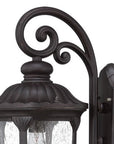Black And Clear Seeded Dimmable Outdoor Hanging Light With Black And Clear Shades