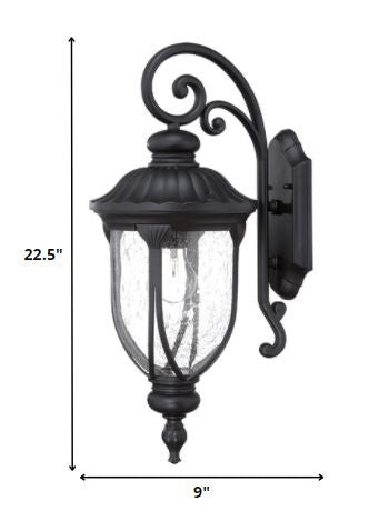 Black And Clear Seeded Dimmable Outdoor Hanging Light With Black And Clear Shades