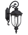 Black And Clear Seeded Dimmable Outdoor Hanging Light With Black And Clear Shades