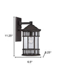 Matte Black Canister Wall Light