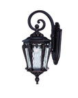 Black And Clear Hammered Dimmable Outdoor Hanging Light With Black And Clear Shades
