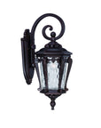 Black And Clear Hammered Dimmable Outdoor Hanging Light With Black And Clear Shades