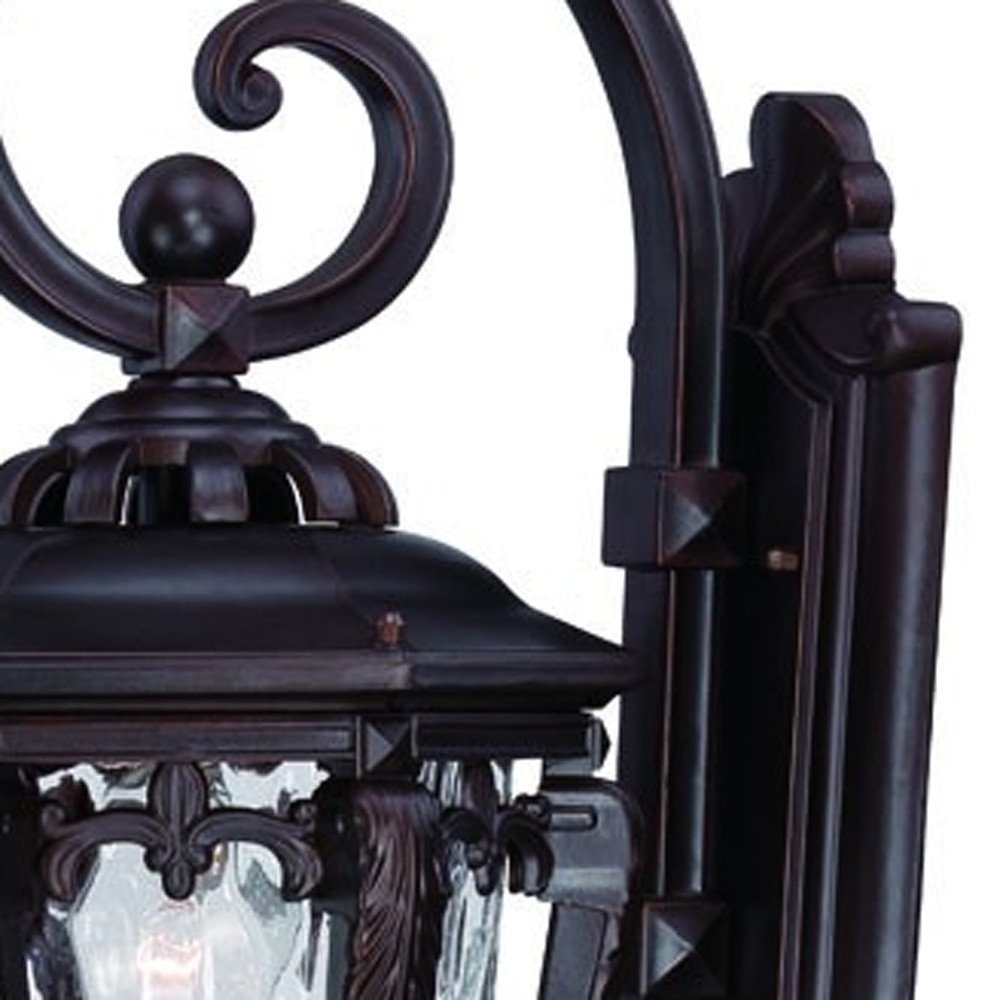 Black And Clear Hammered Dimmable Outdoor Hanging Light With Black And Clear Shades