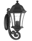 Black And Clear Hammered Dimmable Outdoor Hanging Light With Black And Clear Shades