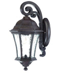 Antique Black Tapered Hanging Lantern Wall Light