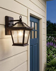 Antique Bronze Birdhouse Shape Outdoor Wall Light
