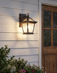 Matte Black Birdhouse Shape Outdoor Wall Light