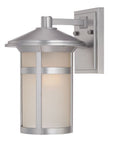 Silver And White Frosted Dimmable Outdoor Hanging Light With Silver And White Shades
