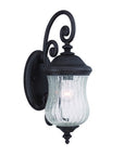 Black And Clear Seeded Dimmable Outdoor Hanging Light With Black And Clear Shades