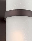 Bronze and White Glass Wall Sconce